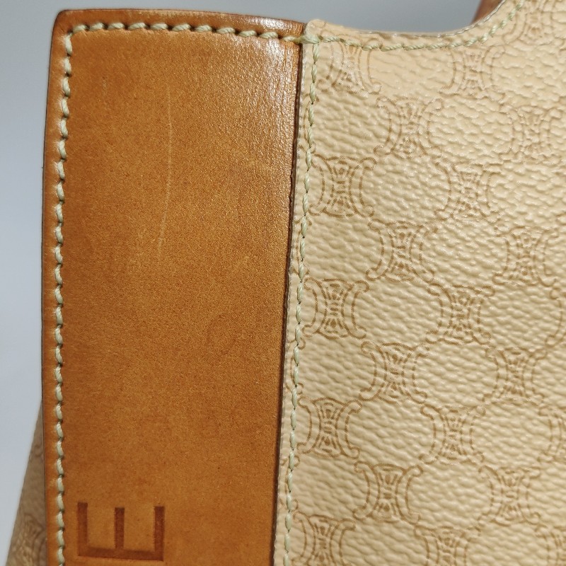 Celine Macadam牛皮字母Logo老花手提包-10