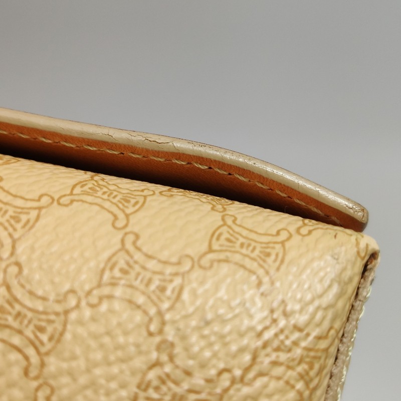 Celine Macadam牛皮字母Logo老花手提包-15