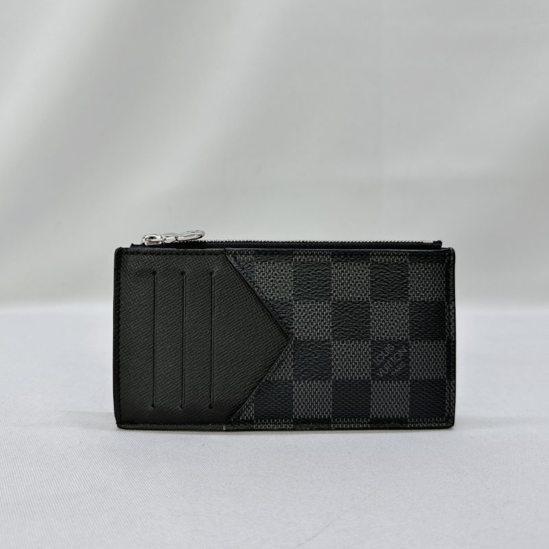 LV 棋盤格零錢卡片包-0