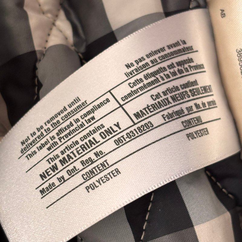 ::BURBERRY:: 黑色絎縫經典格紋 長板風衣 連帽外套 S號-25