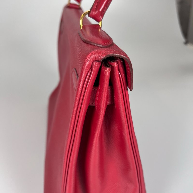 HERMES ○U刻 玫紅色EPSON皮 KELLY 32-7