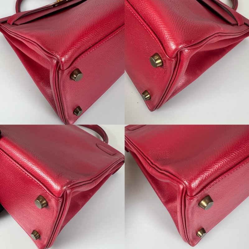 HERMES ○U刻 玫紅色EPSON皮 KELLY 32-15