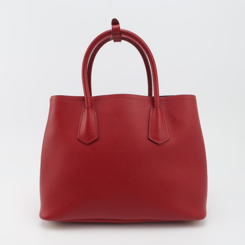 Prada Double中號牛皮純色三角徽標斜挎包單肩包-4