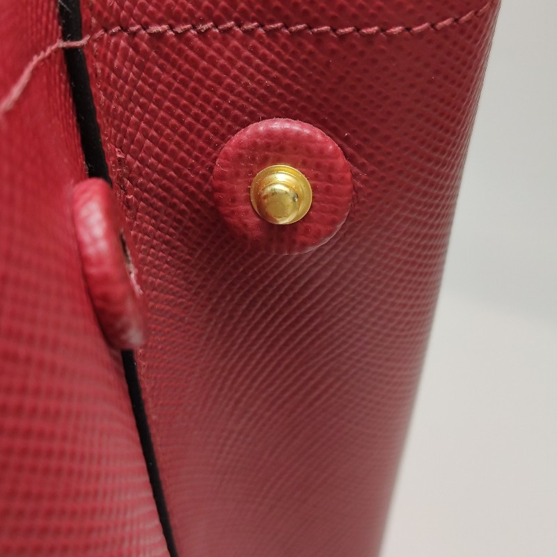 Prada Double中號牛皮純色三角徽標斜挎包單肩包-10