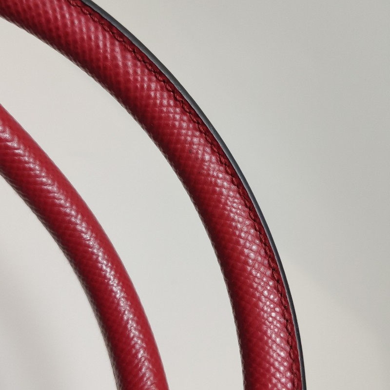 Prada Double中號牛皮純色三角徽標斜挎包單肩包-19