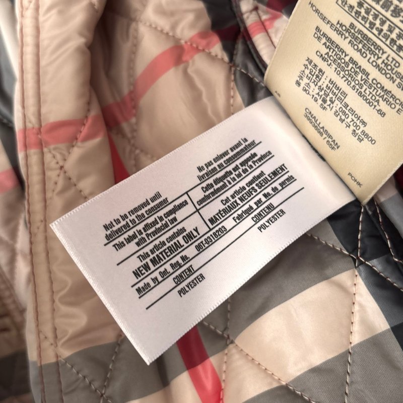 ::BURBERRY:: 紅色絎縫經典格紋 風衣連帽外套 XS號-31