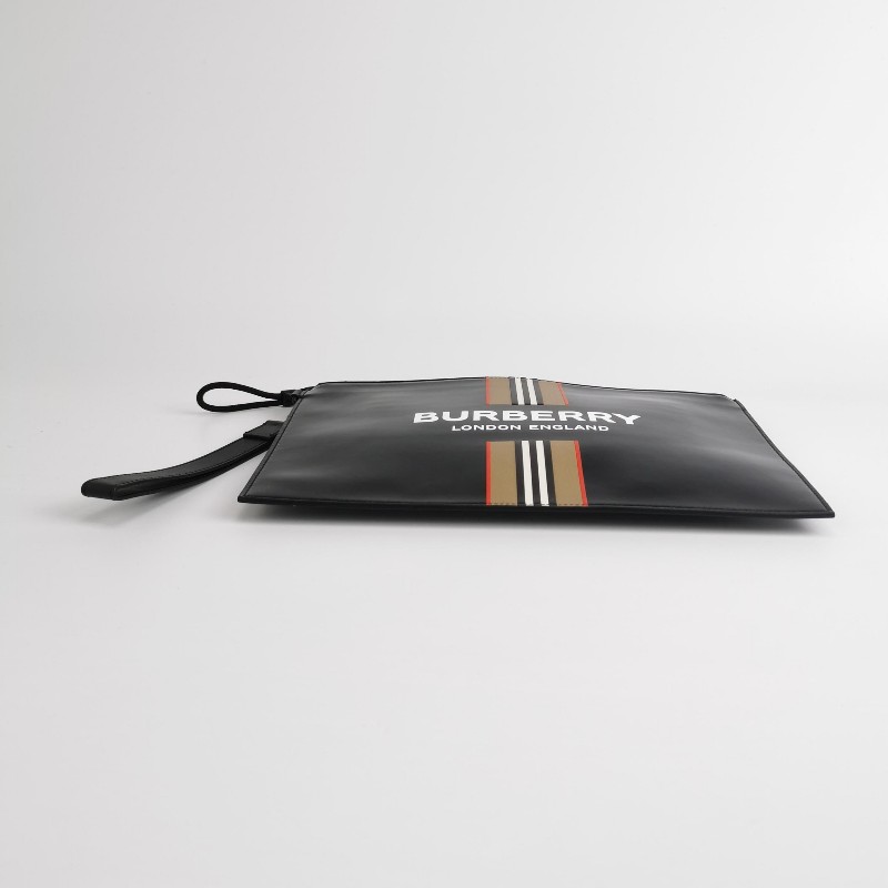 Burberry拼色字母Logo拉鍊手拿包-4