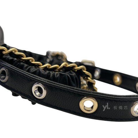 Chanel包包 黑山羊皮大腿耳機盒包AP2553-7