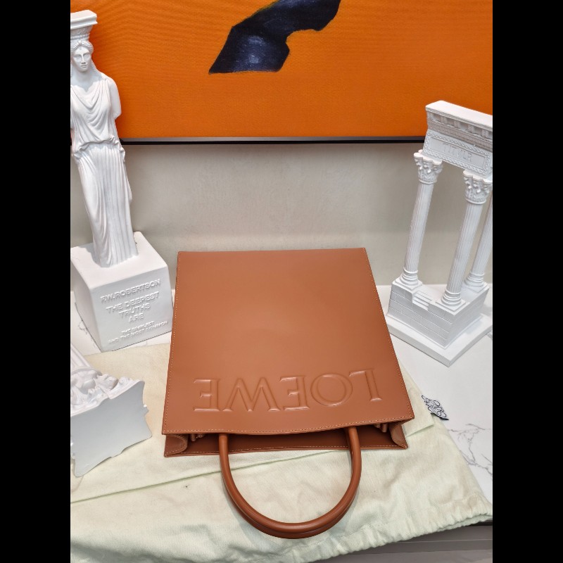 Loewe A4琴譜托特包 焦糖色 肩背包斜背包-5