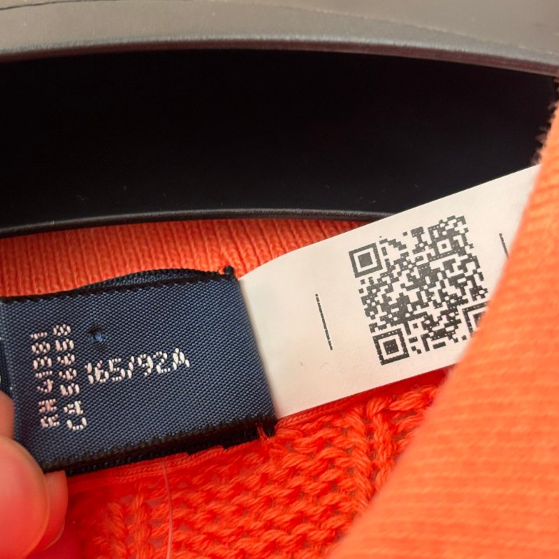 ::POLO BY RALPH LAUREN:: 女款水洗棉麻針織 Polo 衫 橘色短袖上衣 M號-15