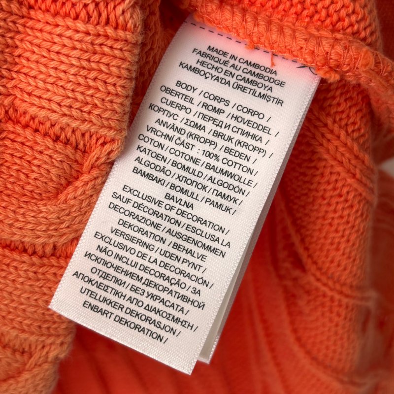 ::POLO BY RALPH LAUREN:: 女款水洗棉麻針織 Polo 衫 橘色短袖上衣 M號-16