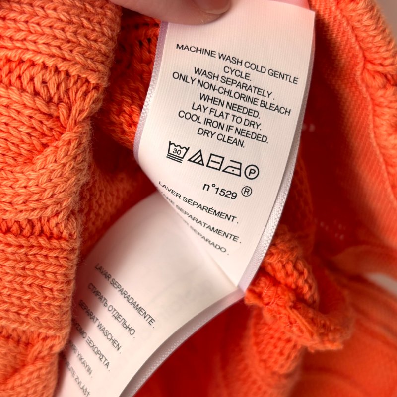 ::POLO BY RALPH LAUREN:: 女款水洗棉麻針織 Polo 衫 橘色短袖上衣 M號-18