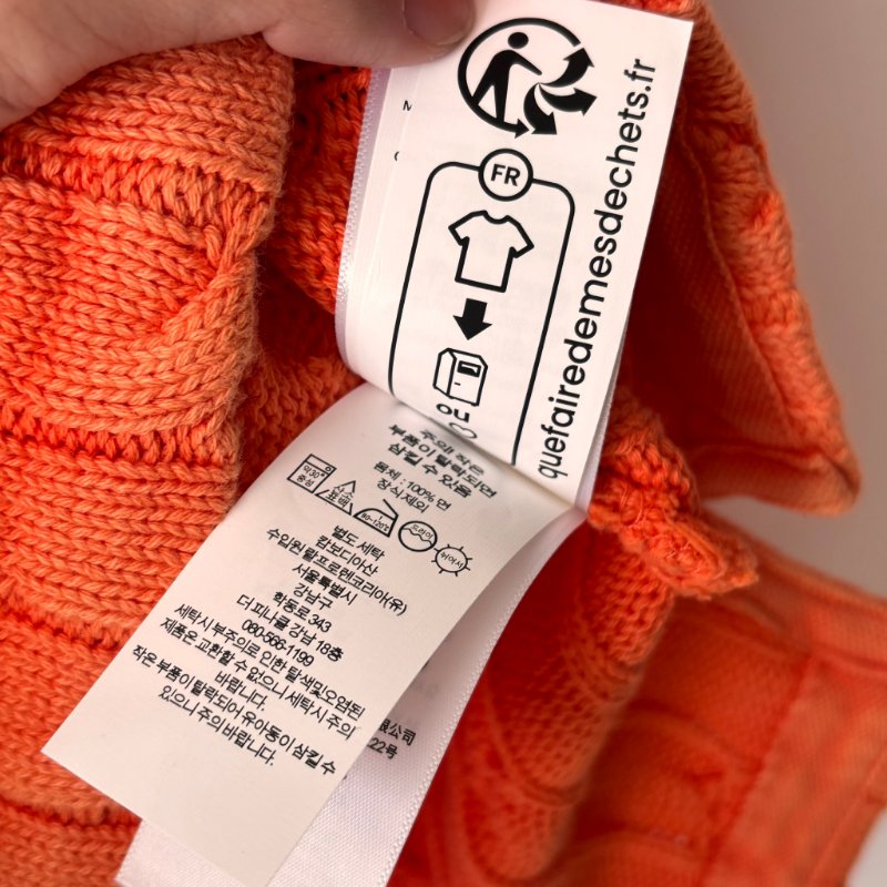 ::POLO BY RALPH LAUREN:: 女款水洗棉麻針織 Polo 衫 橘色短袖上衣 M號-20