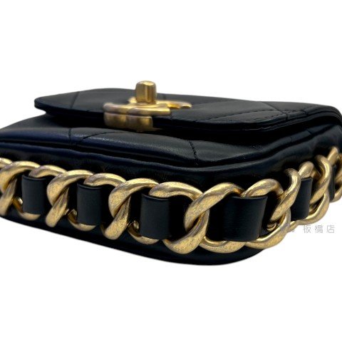 Chanel包包 Coco Mark黑牛皮鏈條肩背包AS2833-5