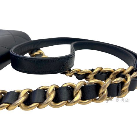 Chanel包包 Coco Mark黑牛皮鏈條肩背包AS2833-8