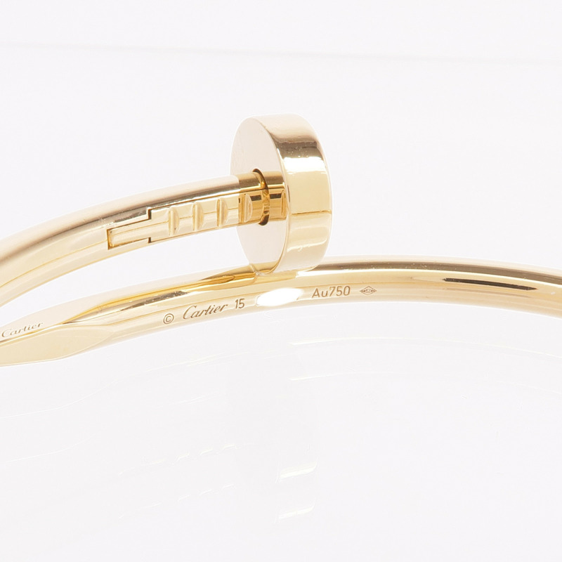 CARTIER 18K黃金Juste Un Clou手鐲Cartier#15-5
