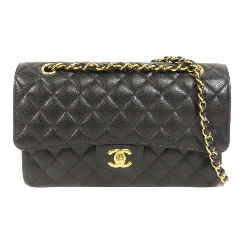CHANEL 牛皮皮革Classic 25金扣鏈帶肩背袋-0