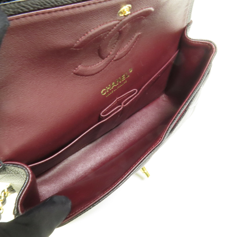 CHANEL 牛皮皮革Classic 25金扣鏈帶肩背袋-5