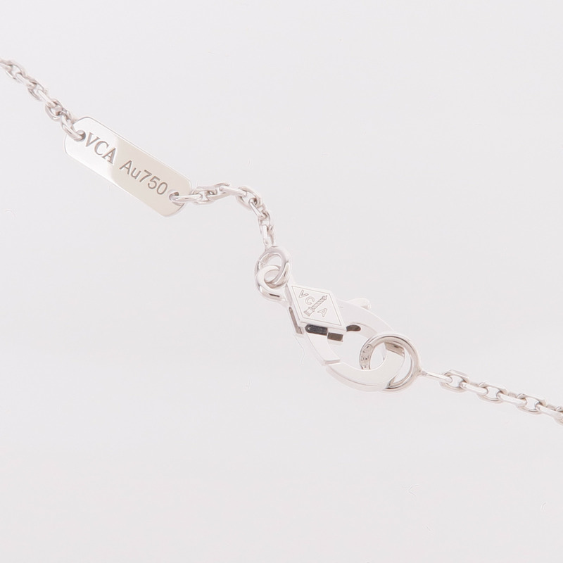 Van Cleef & Arpels 18K白金Vintage Alhambra Diamond Pendant鑽石項鍊-3