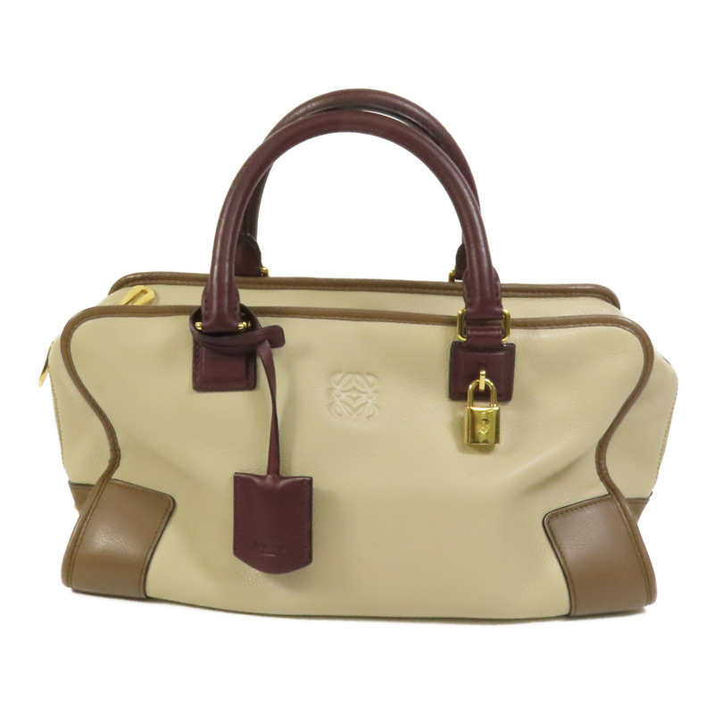 LOEWE 牛皮皮革Amazona 28金扣手挽袋-0