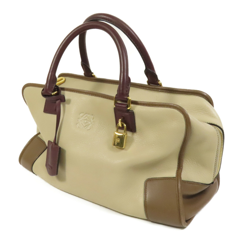 LOEWE 牛皮皮革Amazona 28金扣手挽袋-2