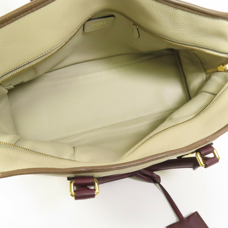 LOEWE 牛皮皮革Amazona 28金扣手挽袋-8