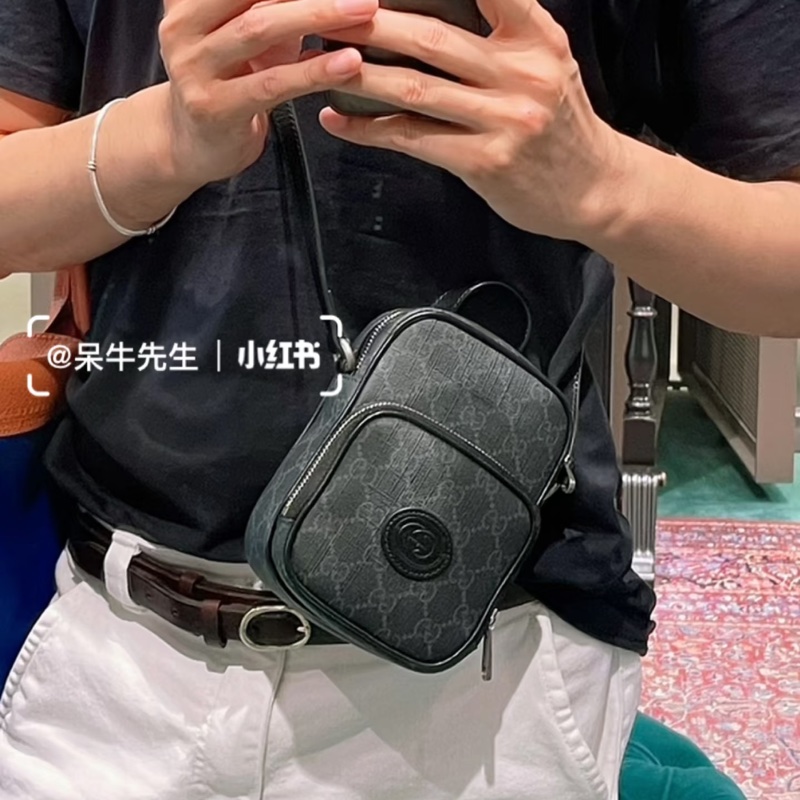 #大全配🈶台灣購證 #99近新 Gucci新款滿版斜挎包 #大手機🉑任務-1