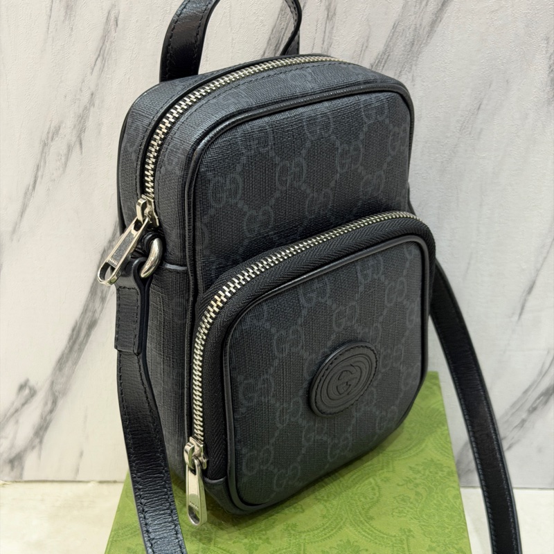 #大全配🈶台灣購證 #99近新 Gucci新款滿版斜挎包 #大手機🉑任務-8
