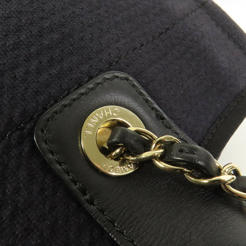 CHANEL 帆布Deauville Tote金扣手挽肩背兩用袋-5