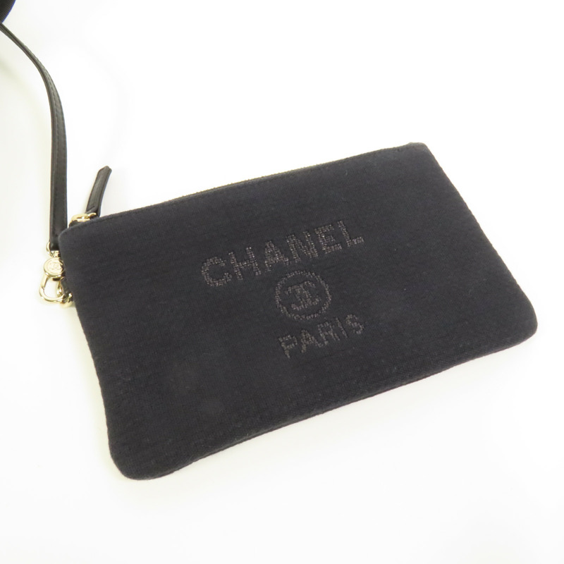 CHANEL 帆布Deauville Tote金扣手挽肩背兩用袋-6