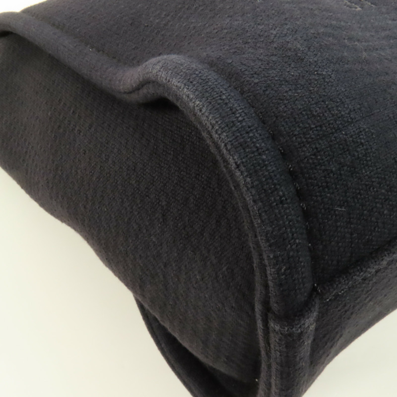 CHANEL 帆布Deauville Tote金扣手挽肩背兩用袋-11