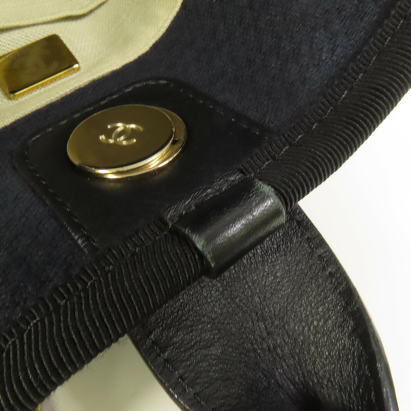CHANEL 帆布Deauville Tote金扣手挽肩背兩用袋-15