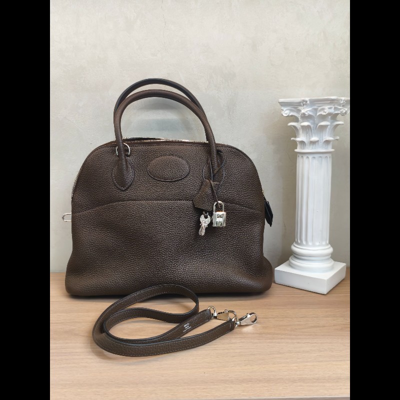 Hermes Bolide31保齡球包tc皮 手提包 肩背包-0