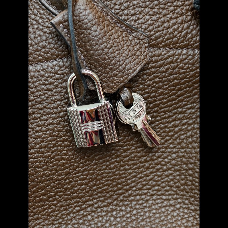 Hermes Bolide31保齡球包tc皮 手提包 肩背包-7