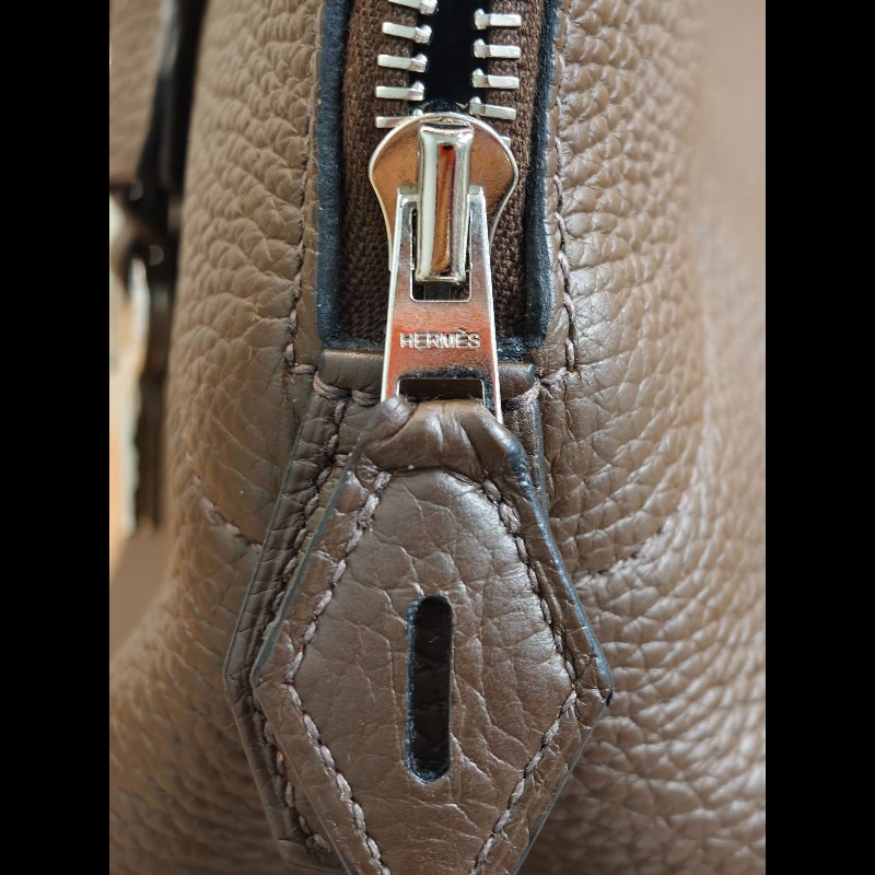 Hermes Bolide31保齡球包tc皮 手提包 肩背包-12