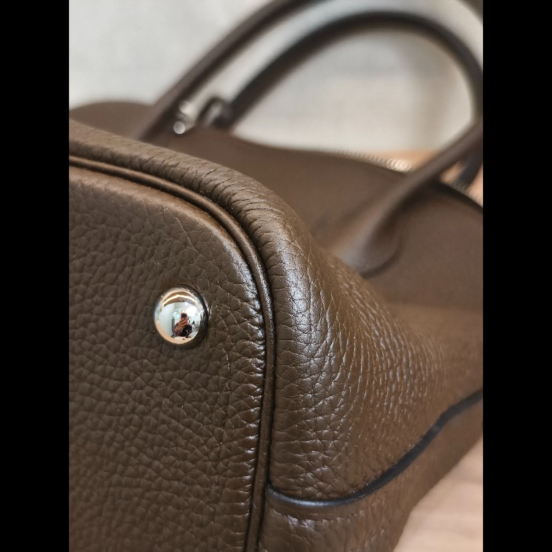 Hermes Bolide31保齡球包tc皮 手提包 肩背包-21