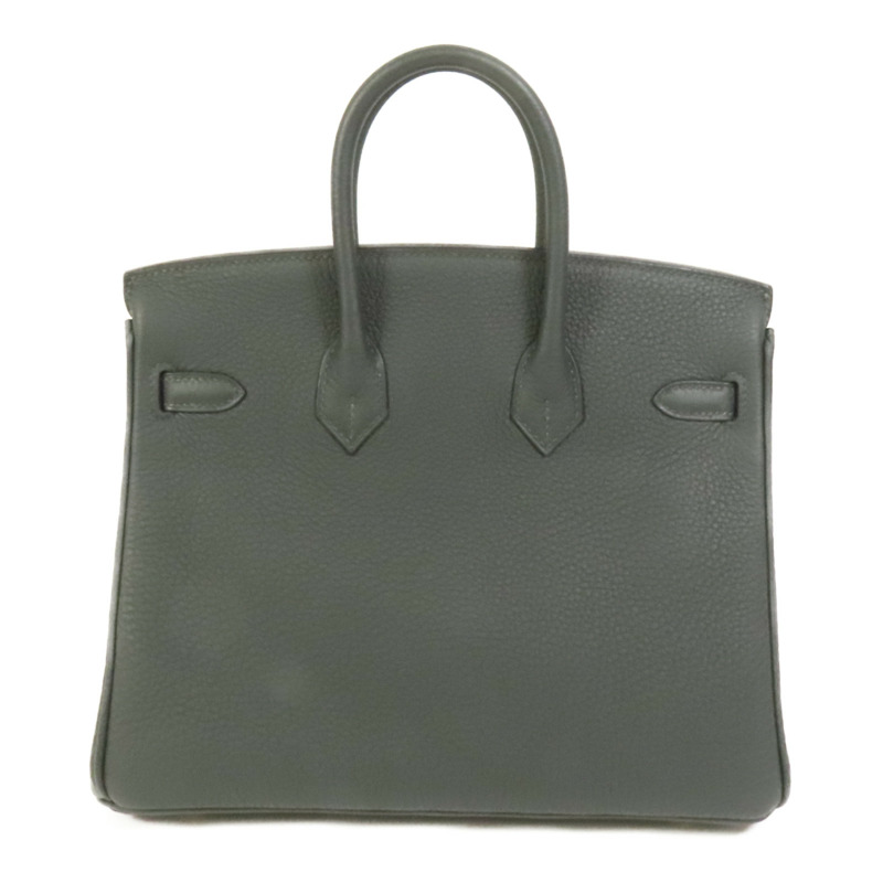 HERMES Togo皮革Birkin 25金扣手挽袋New Vert Fonce-1