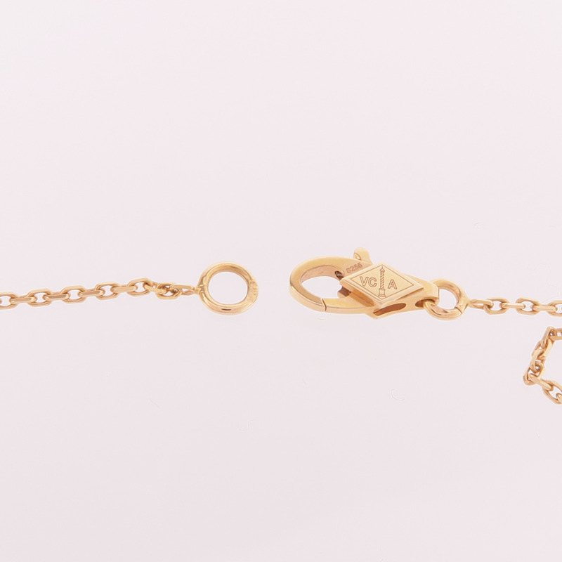 Van Cleef & Arpels 18K玫瑰金Sweet Alhambra Carnelian Pendant紅玉髓項鍊-5