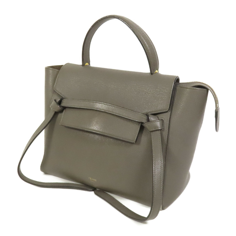 CELINE 牛皮皮革Micro Belt Bag金扣手挽肩背兩用袋-2