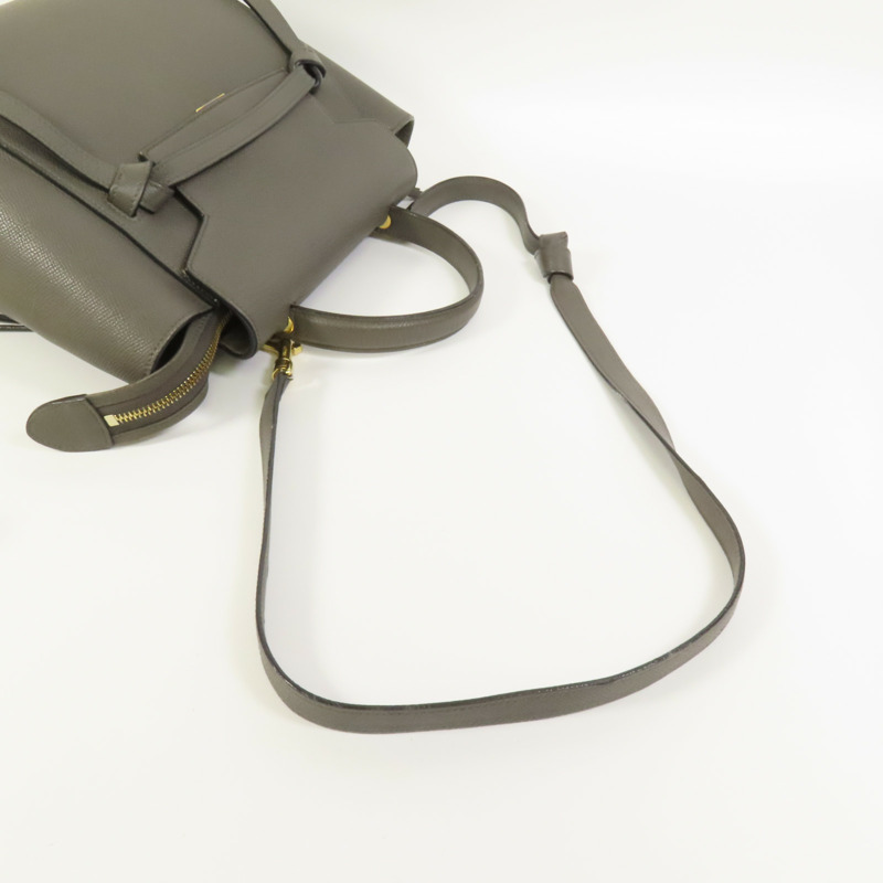 CELINE 牛皮皮革Micro Belt Bag金扣手挽肩背兩用袋-5