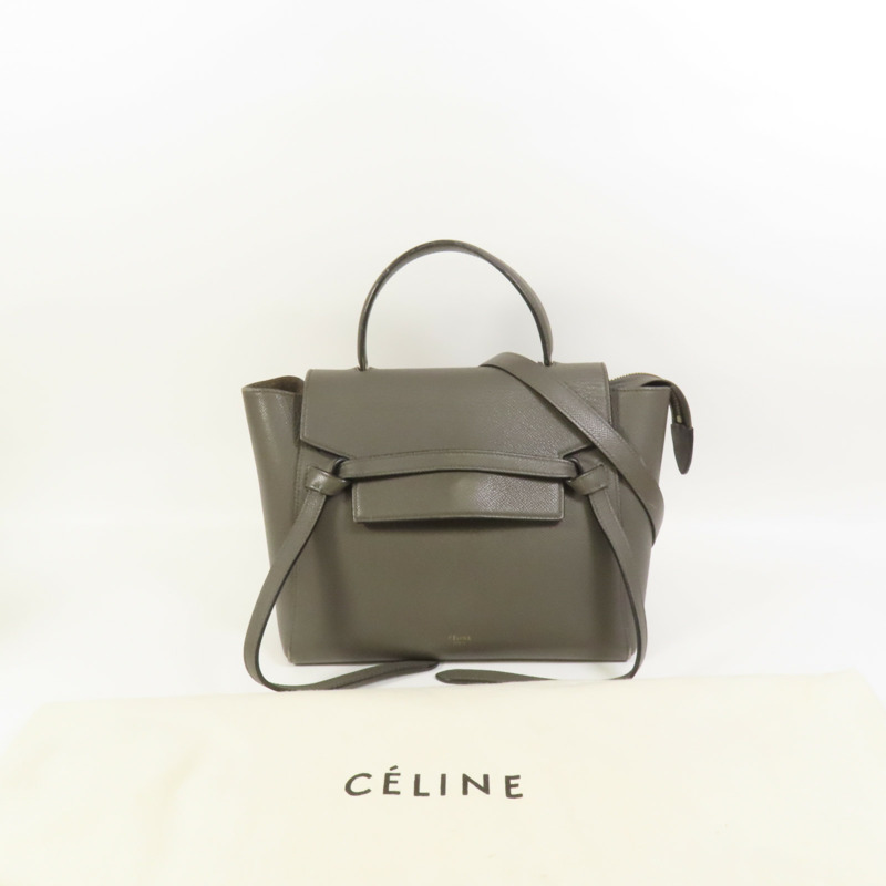 CELINE 牛皮皮革Micro Belt Bag金扣手挽肩背兩用袋-10