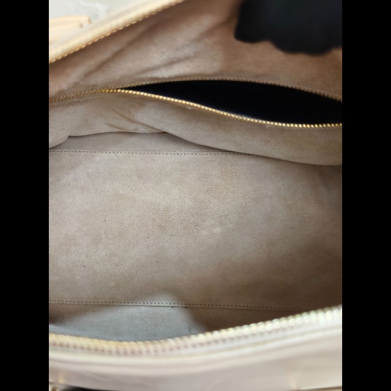 YSL 波士頓手提包 裸色 底長約31cm-6