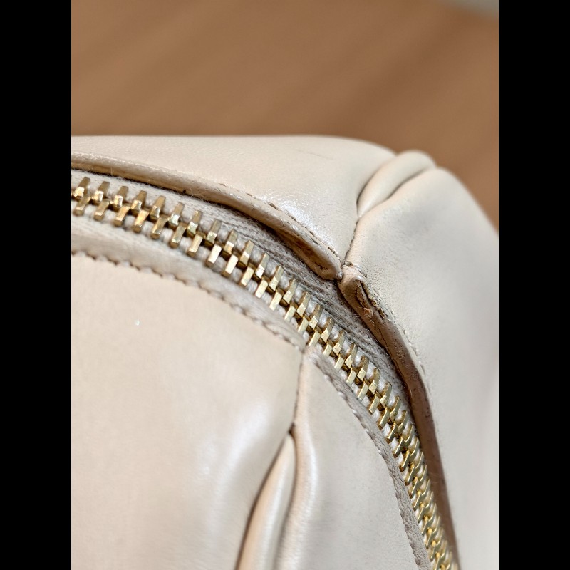 YSL 波士頓手提包 裸色 底長約31cm-11