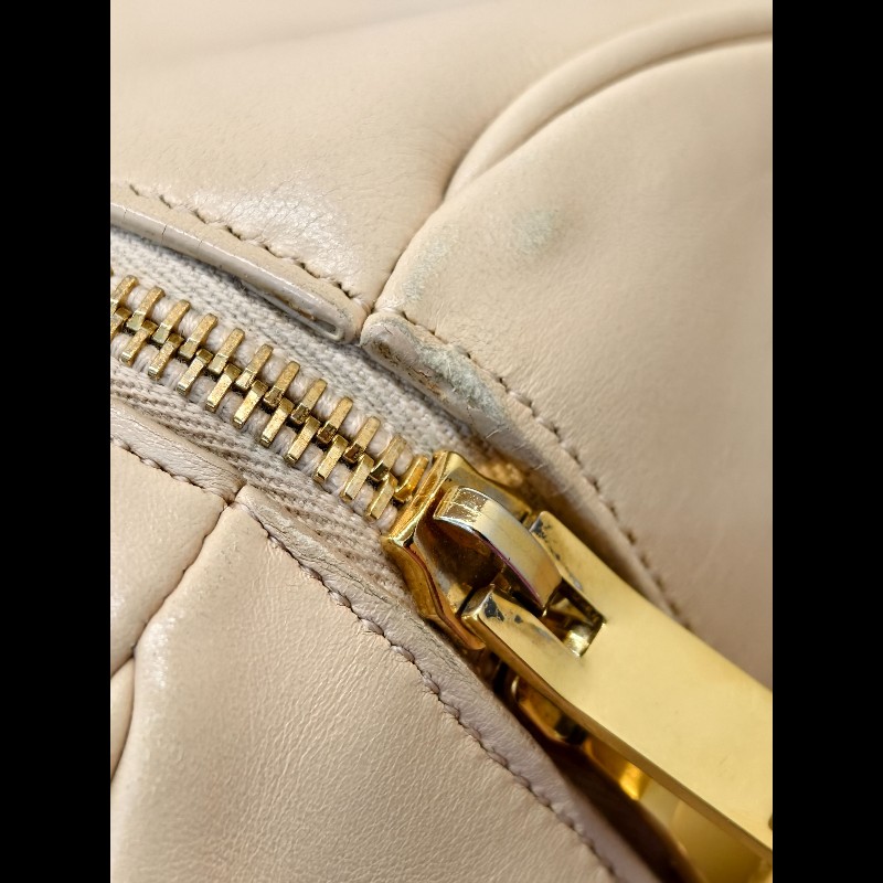 YSL 波士頓手提包 裸色 底長約31cm-12