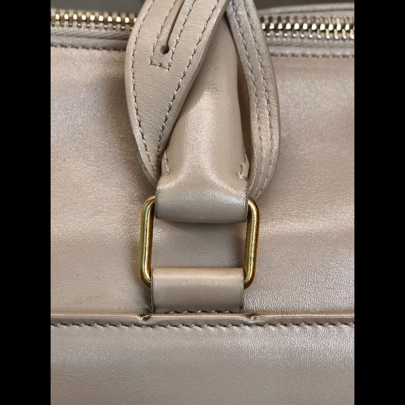 YSL 波士頓手提包 裸色 底長約31cm-14
