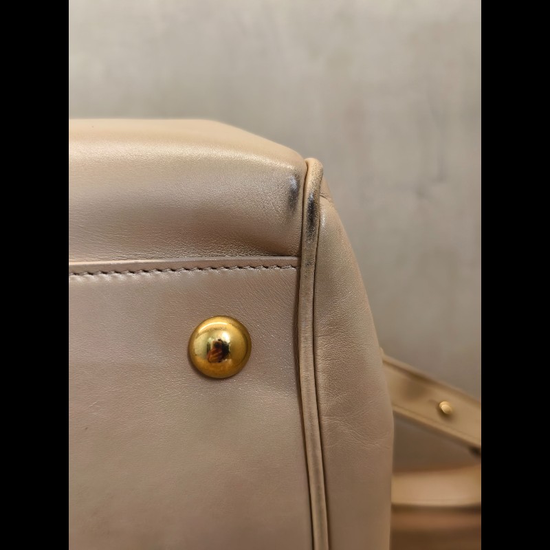 YSL 波士頓手提包 裸色 底長約31cm-32