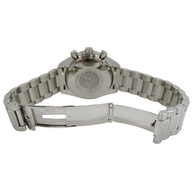 歐米茄超霸系列3513.50男士腕錶，日期顯示，自動上鍊，不鏽鋼錶殼，銀色/黑色，拋光-3