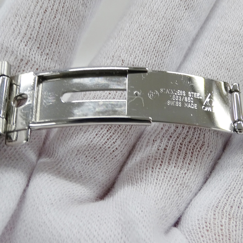 歐米茄超霸系列3513.50男士腕錶，日期顯示，自動上鍊，不鏽鋼錶殼，銀色/黑色，拋光-4