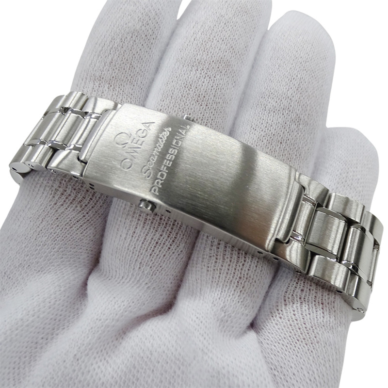 歐米茄海馬系列 2265.80 男士腕錶，品牌專業，300米防水，日期顯示，石英機芯，QZ系列，不銹鋼錶殼，銀色錶盤，藍色錶盤，拋光處理-4