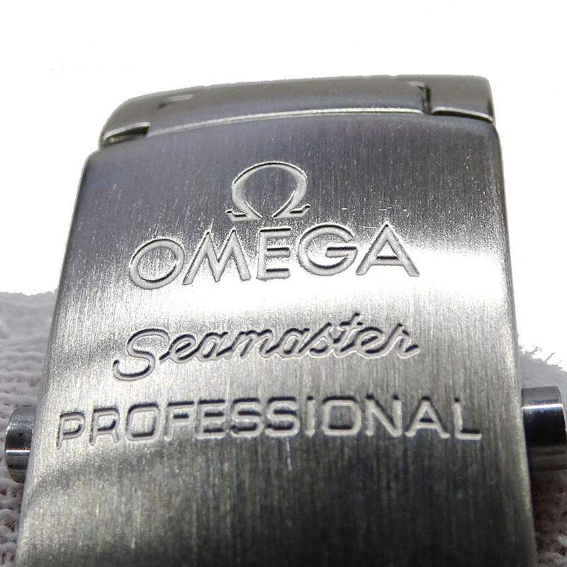 歐米茄海馬系列 2265.80 男士腕錶，品牌專業，300米防水，日期顯示，石英機芯，QZ系列，不銹鋼錶殼，銀色錶盤，藍色錶盤，拋光處理-10